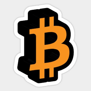 Bitcoin is The Future.  Hodl BTC Blockchain Design Sticker